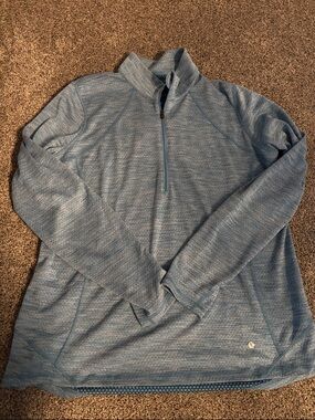Xersion Teal Quarter-Zip Pullover